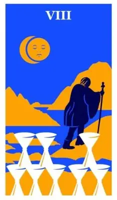eight of cups modern way tarot deck