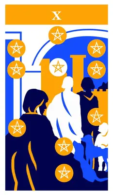 ten of pentacles modern way tarot deck