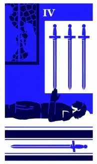 four of swords moden way tarot deck