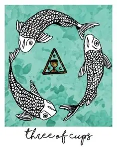three of cups a little spark of joy