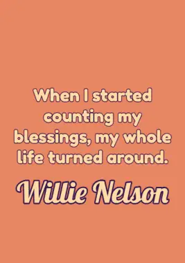 A Thursday blessing by Willie Nelson.