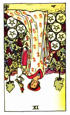 nine of pentacles reversed
