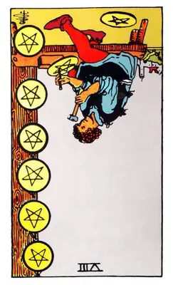 eight of pentacles reversed