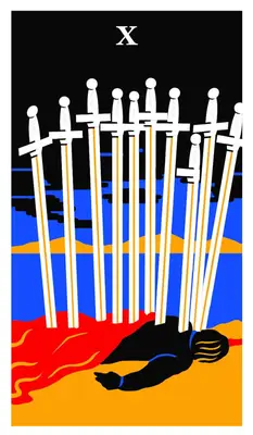 ten of swords modern way tarot deck