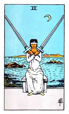 two of swords tarot card