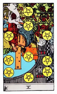 ten of pentacles reversed