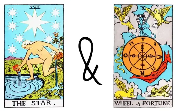 the star and wheel of fortune tarot combination