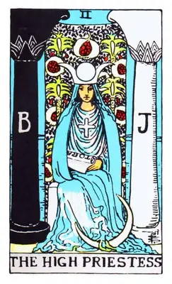 SEVEN OF SWORDS AND THE HIGH PRIESTESS