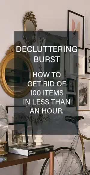An image to describe the decluttering challenge article.