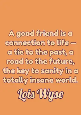 Friendship Quote by Lois Wyse