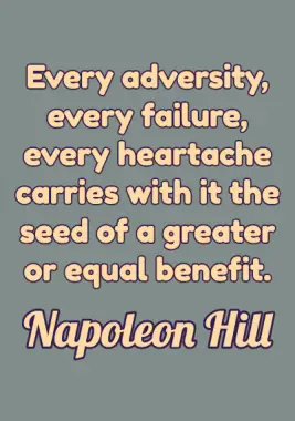 A quote by Napoleon Hill.
