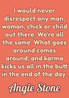 An image of grass and blue sky with a quote about karma and cheating.