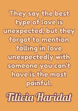 A quote by Tilicia Haridat.