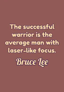 A quote by Bruce Lee.