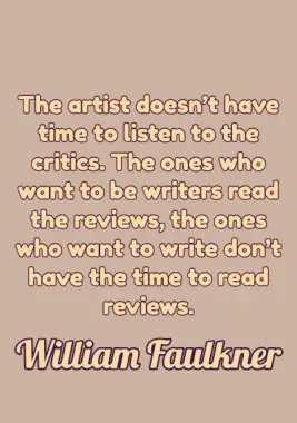 A quote by William Faulkner.