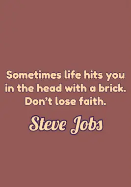 A quote by Steve Jobs.