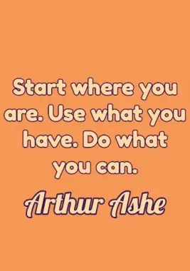 Monday Motivation Quote by Arthur Ashe